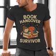 Book Hangover Survivor Reading Humor Librarian Bibliophiles Men's V-Neck T-Shirt