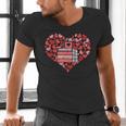Book Heart Cute Read Book Reading Librarian Across America Men's V-Neck T-Shirt