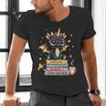 Book Lover Chibi Dragon With Big Red Glasses Bookworm Men's V-Neck T-Shirt