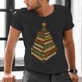 Book Lover Christmas Graphic For Librarians Men's V-Neck T-Shirt