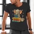 Book Lover Elephant Reading Books Library Read Books Be Kind Men's V-Neck T-Shirt