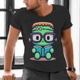 Book Lover Frankenstein's Monster With Reading Glasses Men's V-Neck T-Shirt Book Lover Frankenstein's Monster With Reading Glasses Men's V-Neck T-Shirt