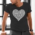 Book Lover Heart Shape Reading Librarian Library Teacher Men's V-Neck T-Shirt Book Lover Heart Shape Reading Librarian Library Teacher Men's V-Neck T-Shirt