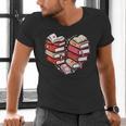 Book Lover Heart Shape Reading Librarian Valentine Men Women Men's V-Neck T-Shirt