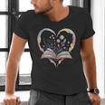 Book Lover Heart Shaped Reading Art Bookworm Men's V-Neck T-Shirt Book Lover Heart Shaped Reading Art Bookworm Men's V-Neck T-Shirt