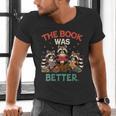 Book Lover Racoon Reading Bookish The Book Was Better Men's V-Neck T-Shirt Book Lover Racoon Reading Bookish The Book Was Better Men's V-Neck T-Shirt