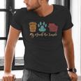 Book Lover Reader Coffee Dog Book My Needs Are Simple For Men Women Men's V-Neck T-Shirt Book Lover Reader Coffee Dog Book My Needs Are Simple For Men Women Men's V-Neck T-Shirt