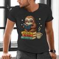 Book Lover Sloth Reading Bookish Library Read Books Be Kind Men's V-Neck T-Shirt Book Lover Sloth Reading Bookish Library Read Books Be Kind Men's V-Neck T-Shirt