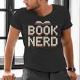 Book Nerd Retro Pixel Reading Librarian Aesthetic Men's V-Neck T-Shirt
