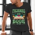 Book And Pajama Pajamas On Book Open Men's V-Neck T-Shirt Book And Pajama Pajamas On Book Open Men's V-Neck T-Shirt