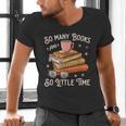 Book Reading Kafee Librarian Vele Books And Little Time Men's V-Neck T-Shirt