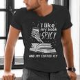 I Like My Book Spicy Read Reading Librarian Men Women Kids Men's V-Neck T-Shirt I Like My Book Spicy Read Reading Librarian Men Women Kids Men's V-Neck T-Shirt