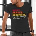 Book Writer Quote Author Journalist Rewrite Novelist Men's V-Neck T-Shirt Book Writer Quote Author Journalist Rewrite Novelist Men's V-Neck T-Shirt