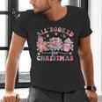 All Booked For Christmas Book Coffee Latte Gingerbread Men's V-Neck T-Shirt All Booked For Christmas Book Coffee Latte Gingerbread Men's V-Neck T-Shirt