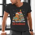 All Booked For Christmas Gingerbread Christmas Tree Book Kid Men's V-Neck T-Shirt All Booked For Christmas Gingerbread Christmas Tree Book Kid Men's V-Neck T-Shirt