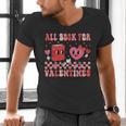 All Booked For Valentine Book Librarian Teacher Women Kids Men's V-Neck T-Shirt
