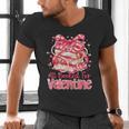 All Booked For Valentine Cute Pink Book Lover Aesthetic Men's V-Neck T-Shirt