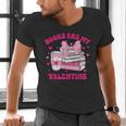 All Booked For Valentines Book Reading Coquette Bow Men's V-Neck T-Shirt