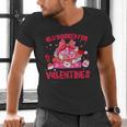 All Booked For Valentines Coquette Bow Book Valentine Day Men's V-Neck T-Shirt