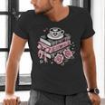 All Booked For Valentine's Coquette Bow Books Teacher Girly Men's V-Neck T-Shirt