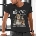 Bookish Christmas North Pole Book Club Snowman Book Worm Men's V-Neck T-Shirt Bookish Christmas North Pole Book Club Snowman Book Worm Men's V-Neck T-Shirt