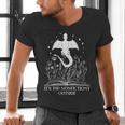 Bookish Dragon Book Club Reading Its Too Nonfictiony Outside Men's V-Neck T-Shirt
