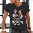 Bookish Goose Cute Geese With Hats Reading Books Men's V-Neck T-Shirt Bookish Goose Cute Geese With Hats Reading Books Men's V-Neck T-Shirt