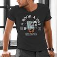 Bookish Mental Health Book A Day Retro Read More Book Men's V-Neck T-Shirt