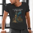 Bookish Quote In a World Of Bookworms Be a Book Dragon Men's V-Neck T-Shirt