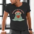 Bookmarks Are For Quitters Frog Reading Book Graphic Men's V-Neck T-Shirt Bookmarks Are For Quitters Frog Reading Book Graphic Men's V-Neck T-Shirt