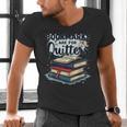 Bookmarks Are For Quitters Reading Quote Book Lover Men's V-Neck T-Shirt Bookmarks Are For Quitters Reading Quote Book Lover Men's V-Neck T-Shirt