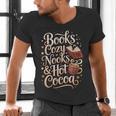Books Cozy Nooks Hot Cocoa Winter Reading Warmth Comfort Men's V-Neck T-Shirt