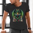 Books Dragon Reading Book Men's V-Neck T-Shirt