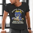 Books Are My Greatest Treasure Kawaii Dragon Reading Books Men's V-Neck T-Shirt Books Are My Greatest Treasure Kawaii Dragon Reading Books Men's V-Neck T-Shirt