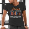 Books Helping Introverts Avoid Conversation Book Reading Men's V-Neck T-Shirt Books Helping Introverts Avoid Conversation Book Reading Men's V-Neck T-Shirt