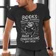 Books Helping Introverts Avoid Conversations Since 1454 Men's V-Neck T-Shirt
