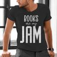 Books Are My Jam Graphic For Introverts Men's V-Neck T-Shirt Books Are My Jam Graphic For Introverts Men's V-Neck T-Shirt