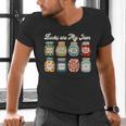 Books Are My Jam Shirt Book Lover Reader Reading Teacher Men's V-Neck T-Shirt