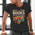 Books Are My Love Language Reading Lover Librarian Valentine Men's V-Neck T-Shirt Books Are My Love Language Reading Lover Librarian Valentine Men's V-Neck T-Shirt