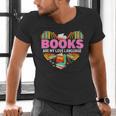 Books Are My Love Language Valentine's Day Reading Lover Men's V-Neck T-Shirt Books Are My Love Language Valentine's Day Reading Lover Men's V-Neck T-Shirt