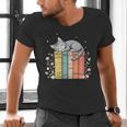 Books Lover Cute Sleepy Cat Relax Reading Vibe Men's V-Neck T-Shirt
