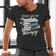 Books Are My Therapy Summer Reading Book Lovers Men's V-Neck T-Shirt