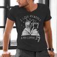 I Like My Books Spicy And My Coffee ICY Men's V-Neck T-Shirt I Like My Books Spicy And My Coffee ICY Men's V-Neck T-Shirt