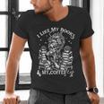 I Like My Books Spicy And My Coffee ICY Skeleton Meme Men's V-Neck T-Shirt I Like My Books Spicy And My Coffee ICY Skeleton Meme Men's V-Neck T-Shirt