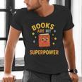 Books Are My Superpower Cute Reading Lover Men's V-Neck T-Shirt Books Are My Superpower Cute Reading Lover Men's V-Neck T-Shirt