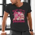 Books Are My Valentine Book Lover Heart Matching Party Men's V-Neck T-Shirt