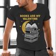 Books Are My Valentine Cute Book Lover Valentine's Day Men's V-Neck T-Shirt Books Are My Valentine Cute Book Lover Valentine's Day Men's V-Neck T-Shirt