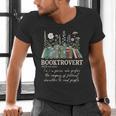 Booktrovert Definition Floral Books Reading Teacher Library Men's V-Neck T-Shirt