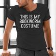 This Is My Bookworm Costume Halloween Easy Book Reading Men's V-Neck T-Shirt