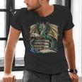 Bookworm Dragons Reading Book Dragons And Books Men's V-Neck T-Shirt Bookworm Dragons Reading Book Dragons And Books Men's V-Neck T-Shirt